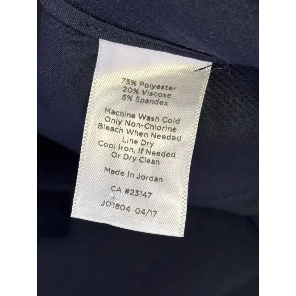 Talbots Indigo Blue Straight Leg Trouser Slacks Career Office Women's 20W Pants